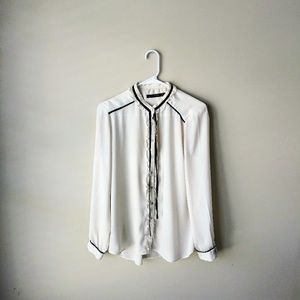 Zara Tie Neck Blouse Bow Blouse